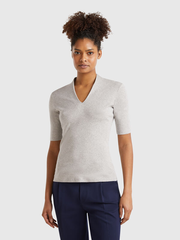 Slim fit t-shirt in long fiber cotton Women