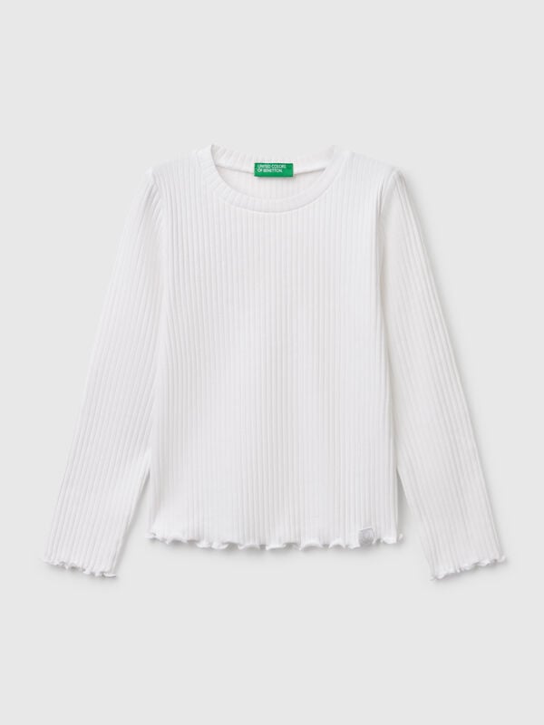 Slim fit stretch cotton t-shirt Junior Girl