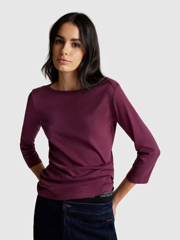 T-shirt with boat neck T-shirt with boat neck Women