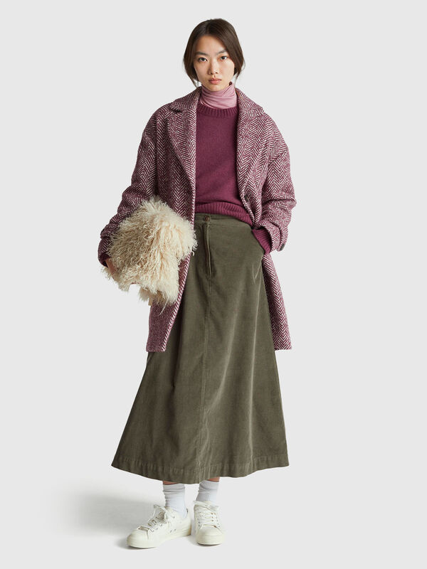 Corduroy mini skirt Women