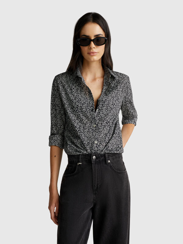 Patterned shirt in lightweight cotton Women