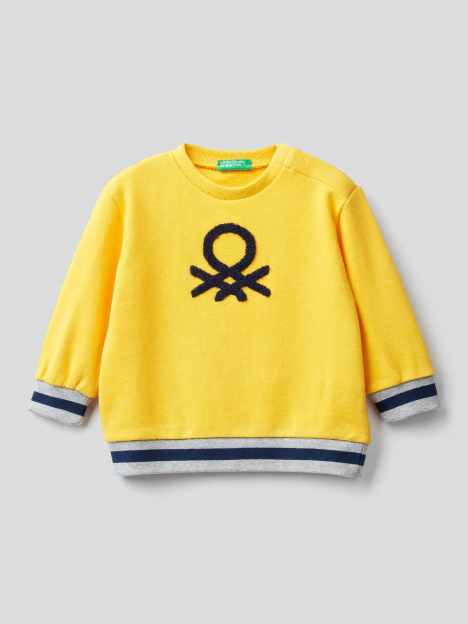 Sweatshirt in pure cotton with embroidered logo image number 1