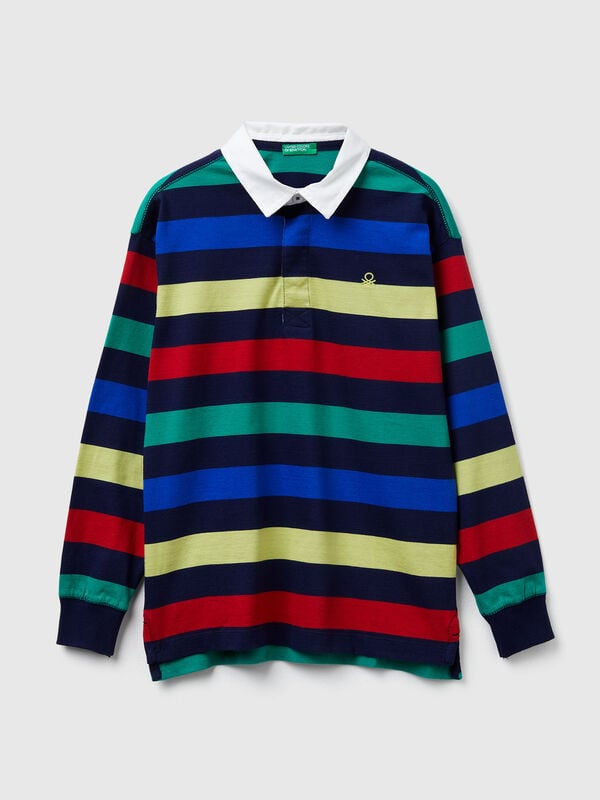 Striped cotton polo Junior Boy