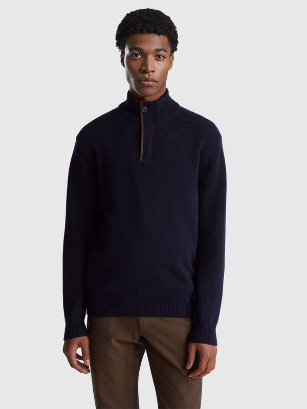 Turtleneck in wool blend Men