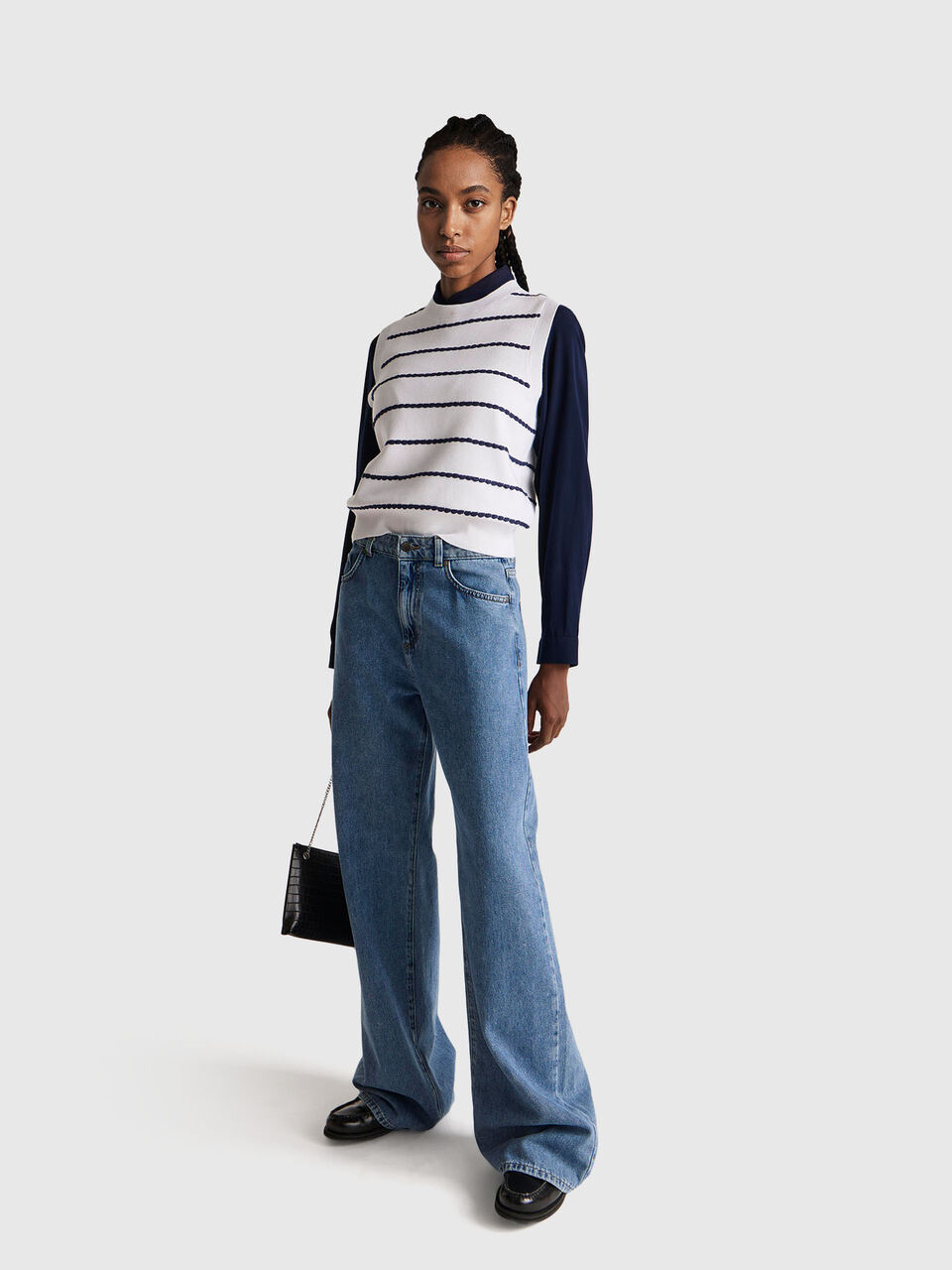 SLEEVELESS SWEATER Women image number null