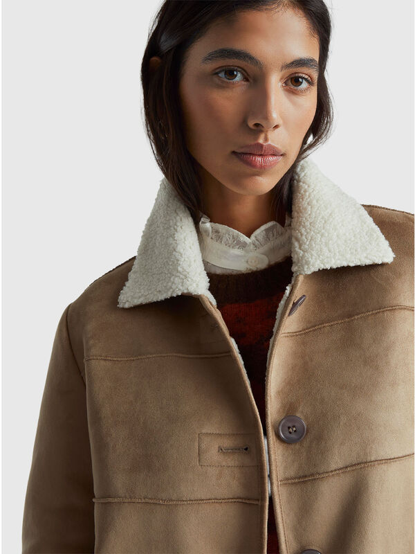 Suede-look jacket Women