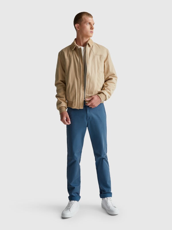 Slim fit cotton chinos Men