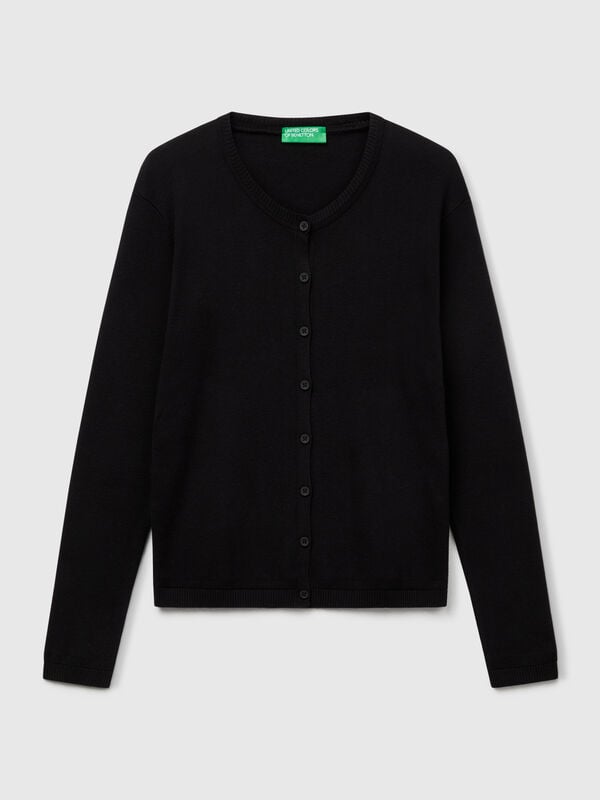 Black 100% cotton cardigan Women