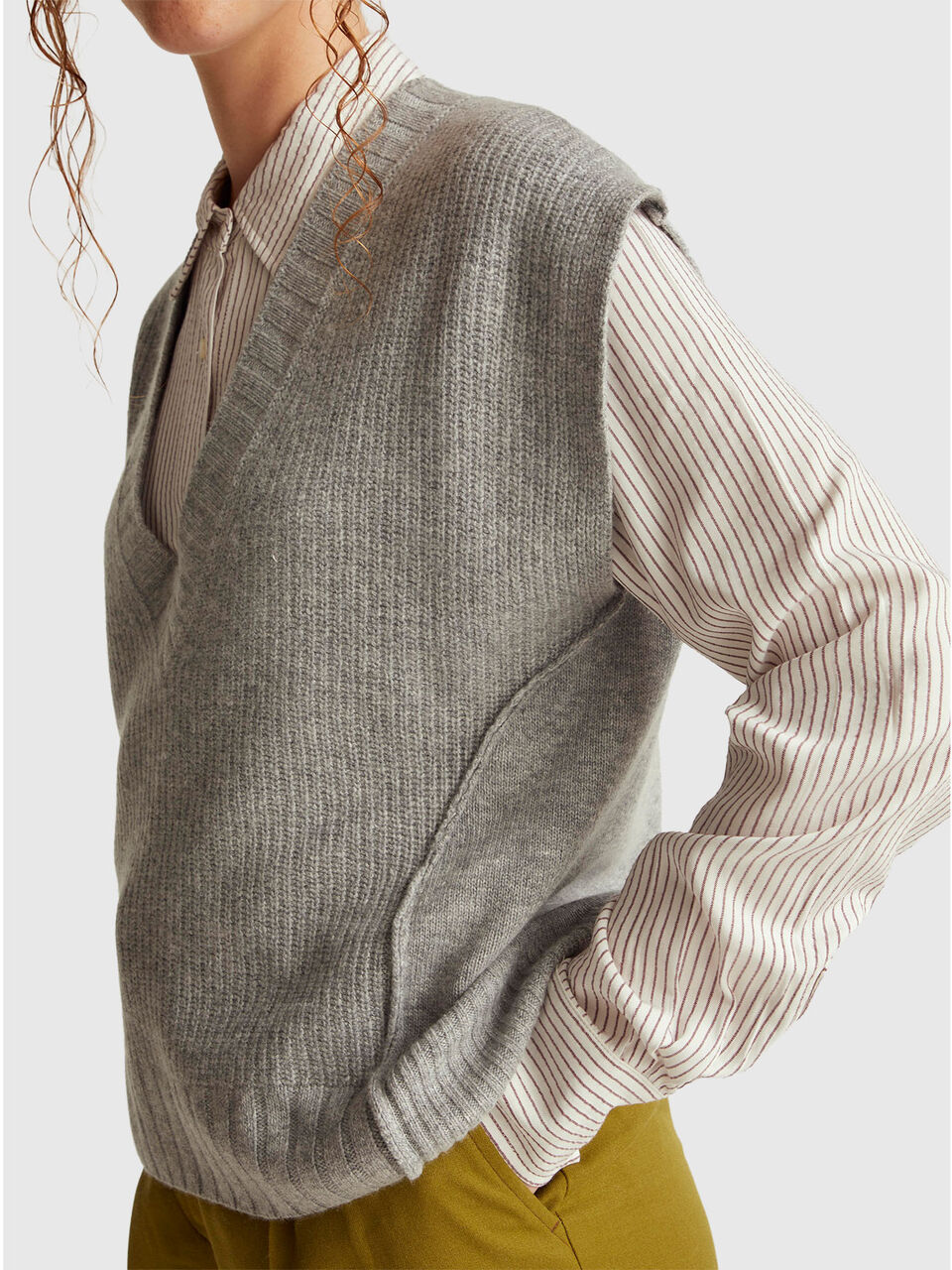 S/L V NECK SWEATER Women image number null