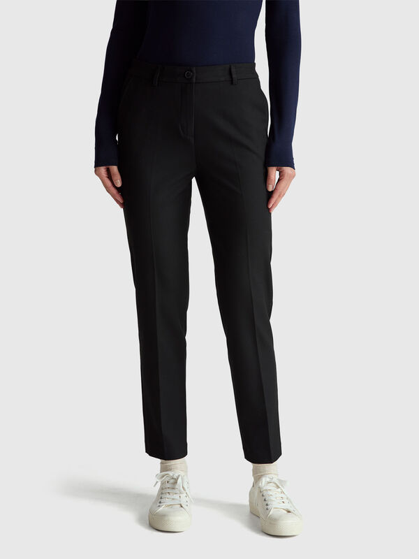 Trousers in stretch viscose blend Women