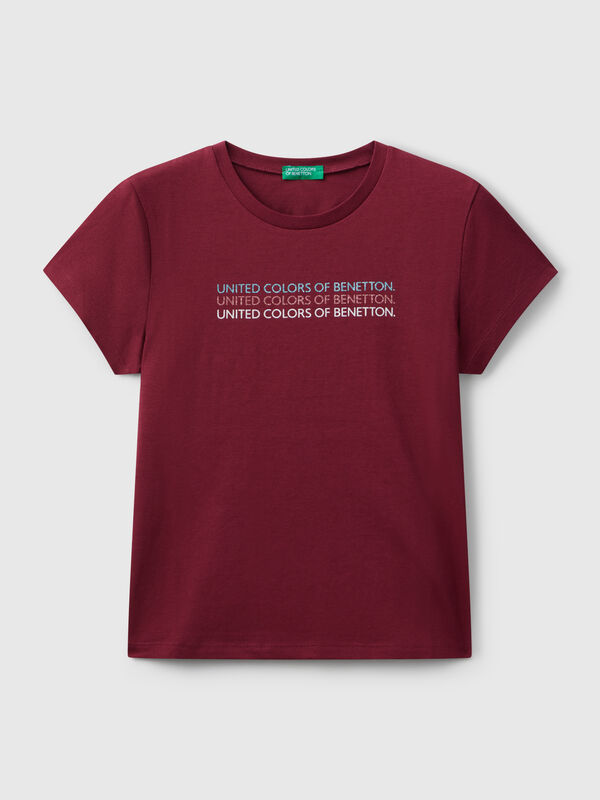 T-shirt with glittery logo Junior Girl