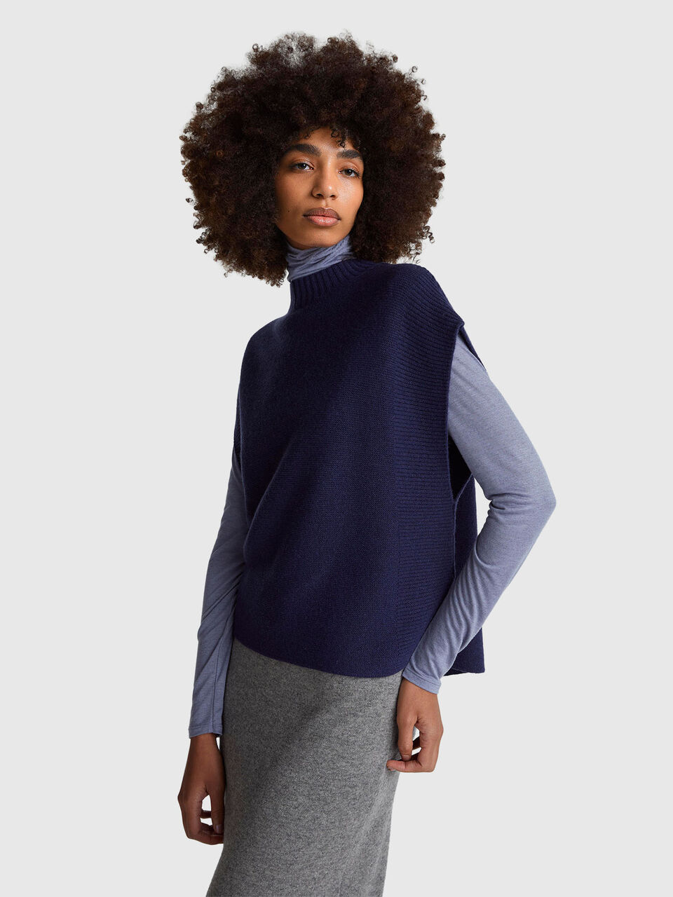 SLEEVELESS SWEATER Women image number null