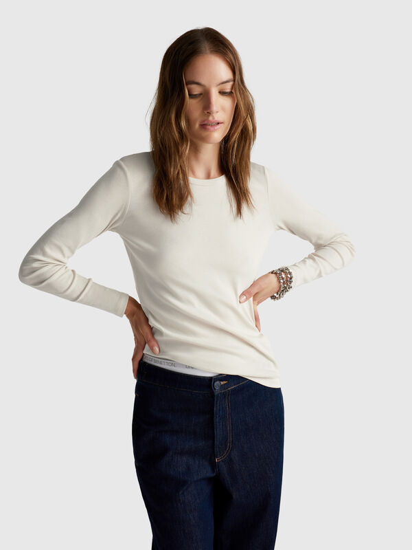 Long sleeve 100% cotton t-shirt Long sleeve 100% cotton t-shirt Women