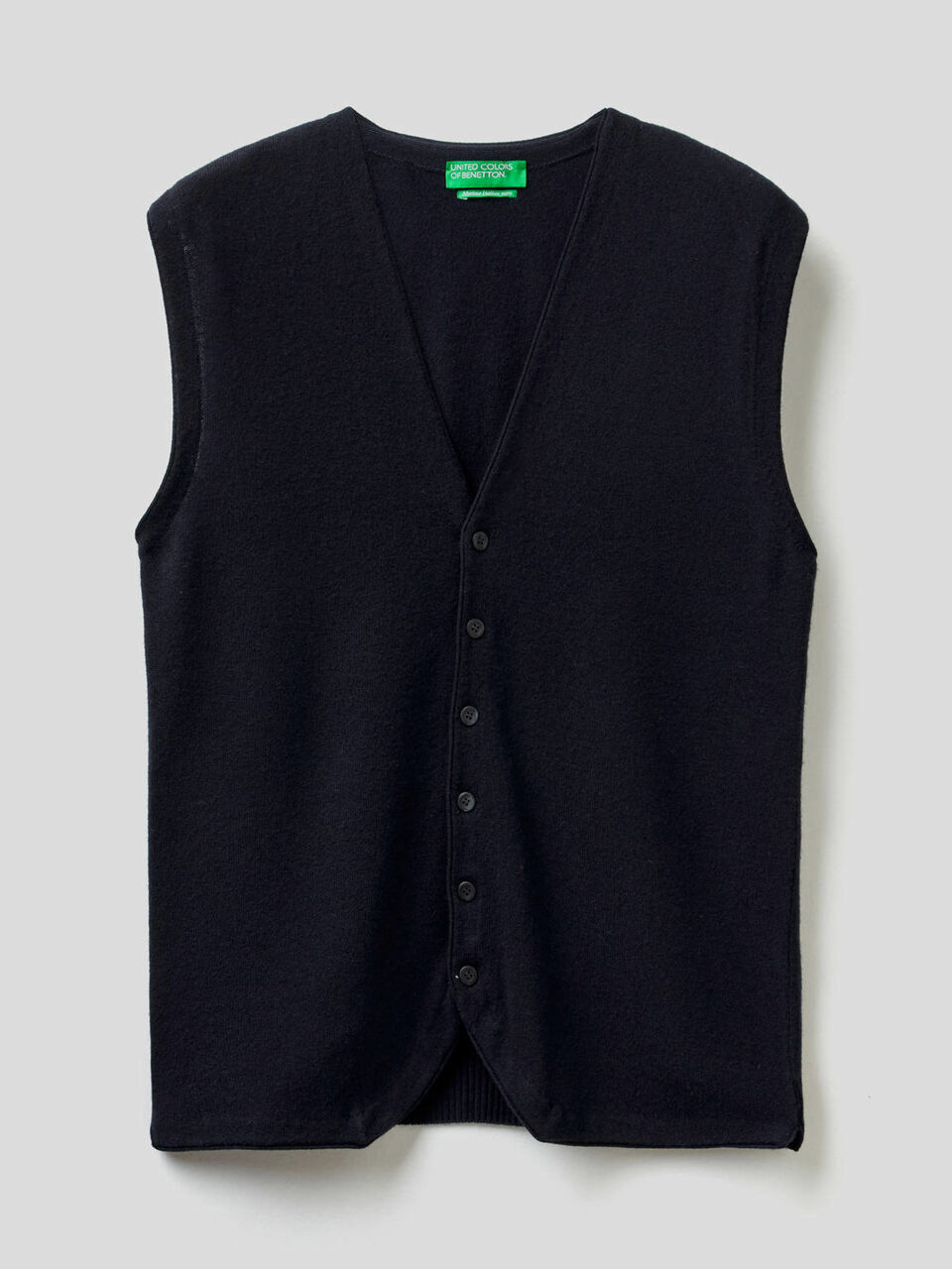 Vest in 100% Merino wool with buttons customizable image number 1