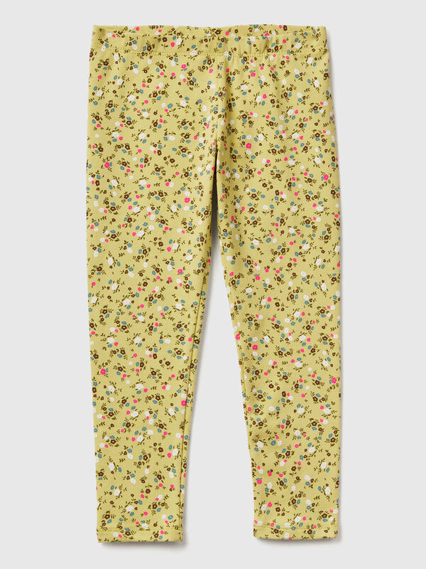 Yellow floral leggings Junior Girl