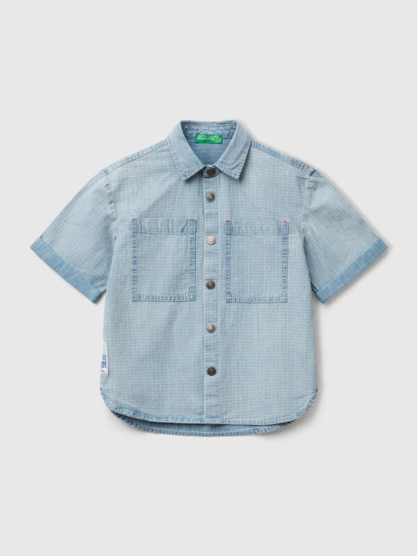 Check shirt with pockets Junior Boy