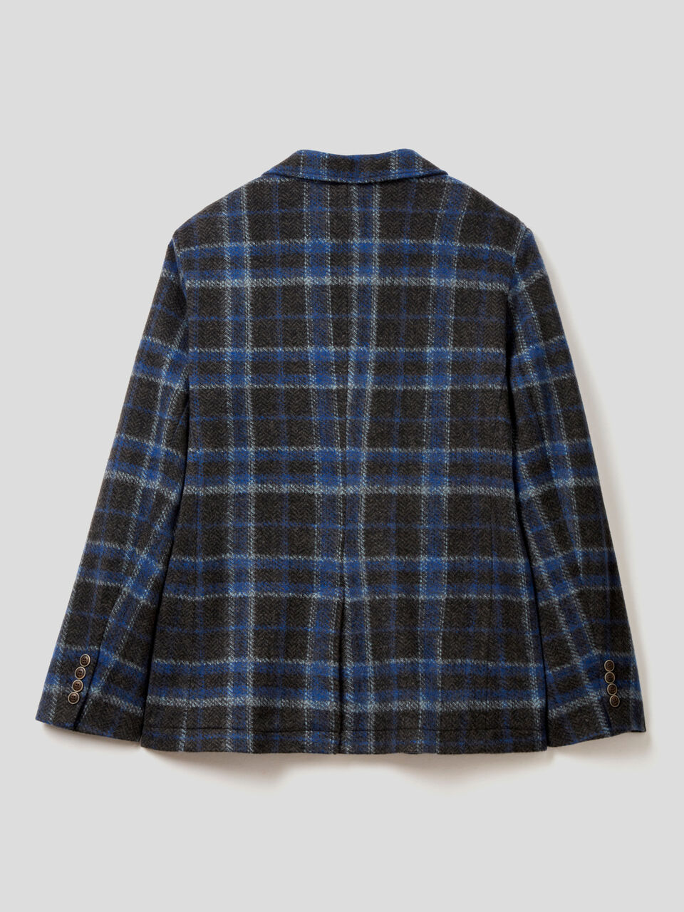 Check slim fit blazer in wool blend image number 2