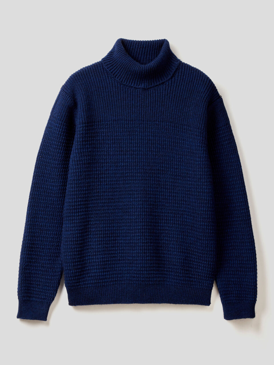 Turtleneck sweater with stitching feature image number 1