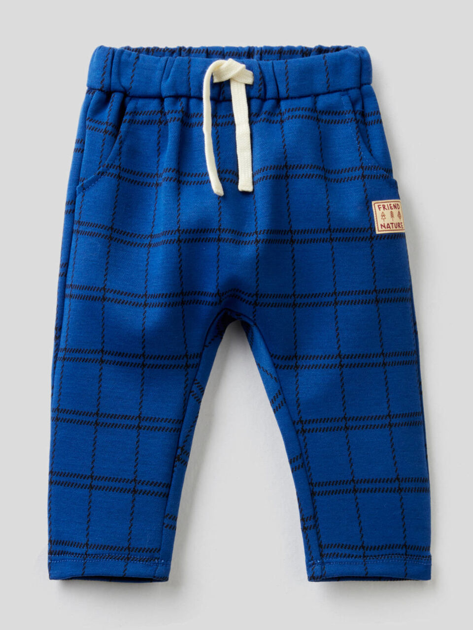 Check trousers with drawstring image number 1