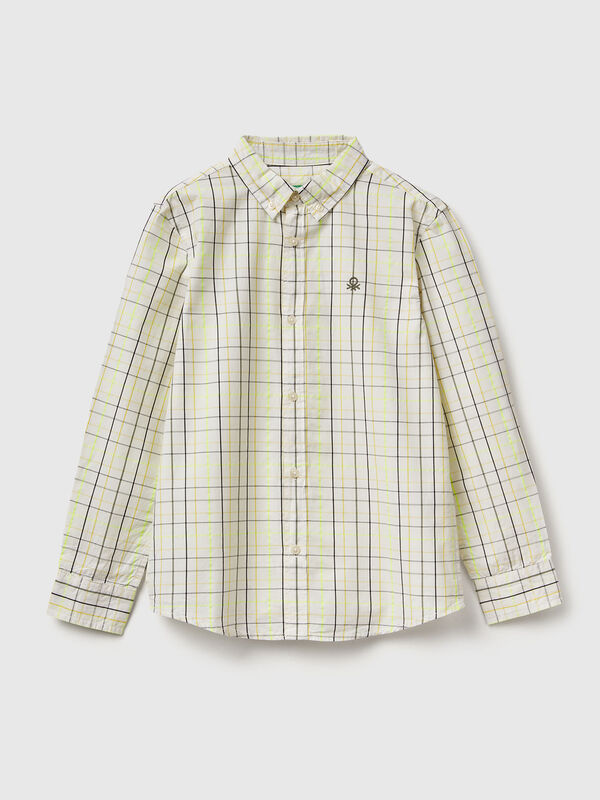 Check button-down shirt Junior Boy