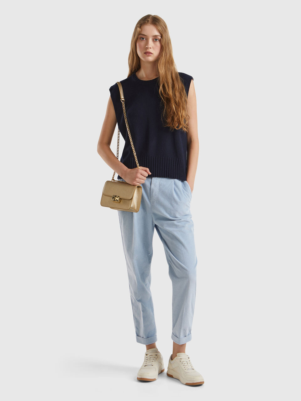 SLEEVELESS SWEATER Women image number null