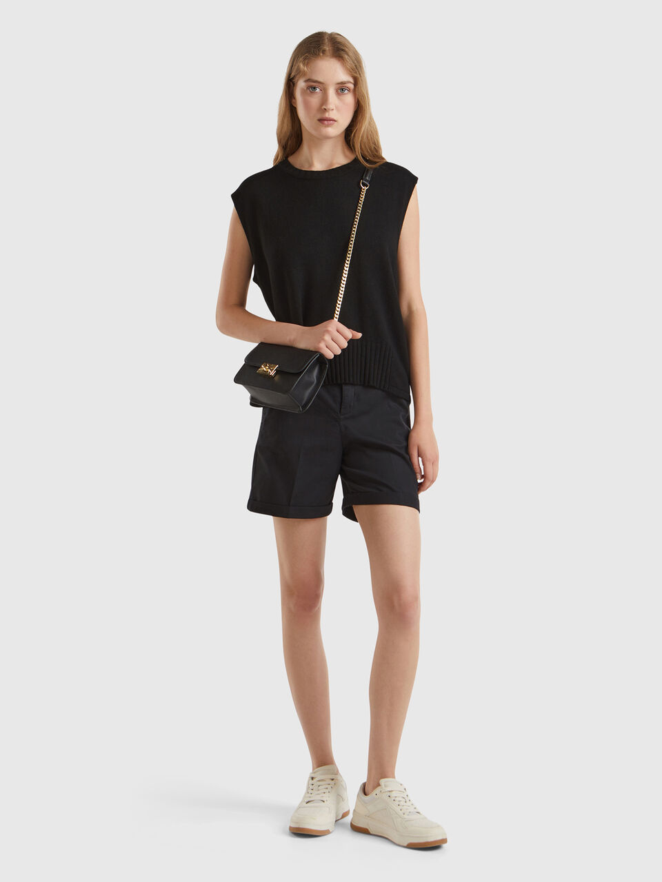 SLEEVELESS SWEATER Women image number null