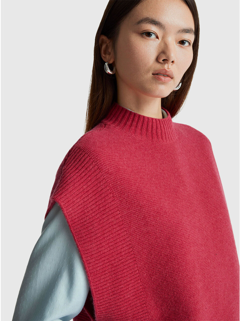 SLEEVELESS SWEATER Women image number null