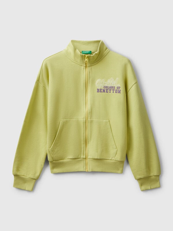 Zip-up sweatshirt with print Junior Girl