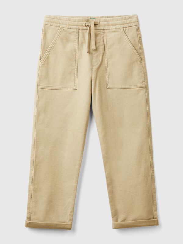 Joggers with cotton blend with drawstring Junior Boy