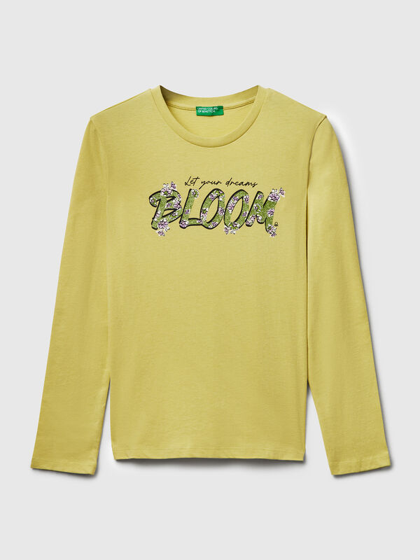 T-shirt with glitter print Junior Girl