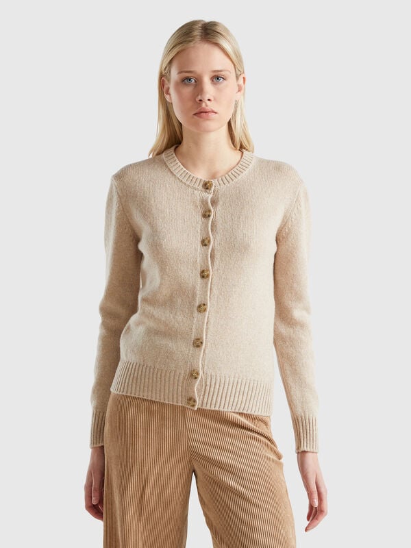 Cardigan in pure Shetland wool Women