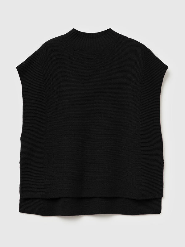 Turtleneck vest in wool blend Women