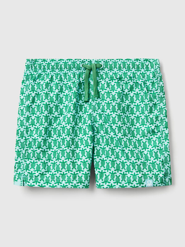 Patterned swim trunks in nylon Junior Boy
