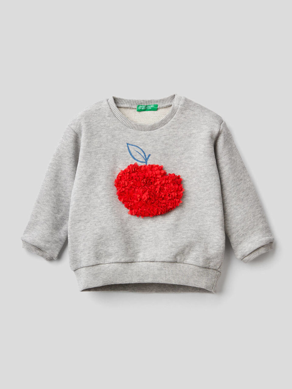Sweatshirt with petal look applique image number 1