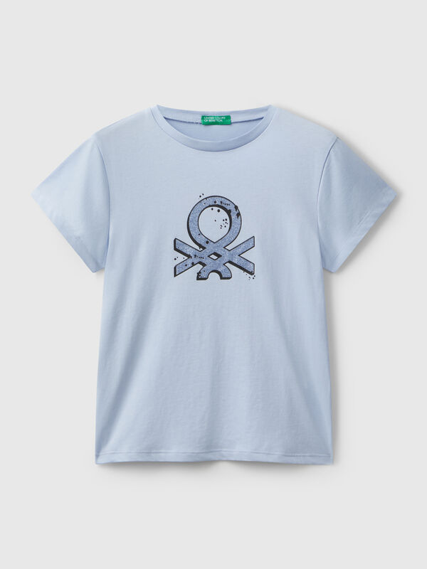 T-shirt with glittery logo Junior Girl