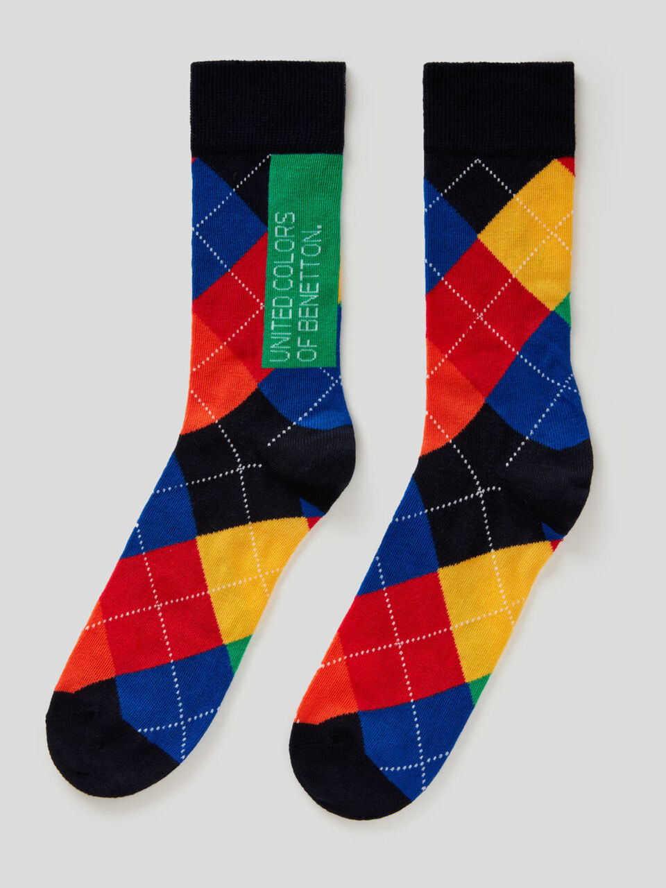 Patterned socks in organic cotton blend image number 2