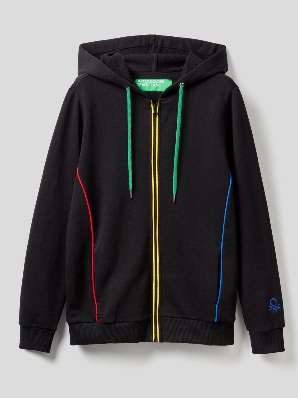 Zip-up hoodie in 100% cotton image number null