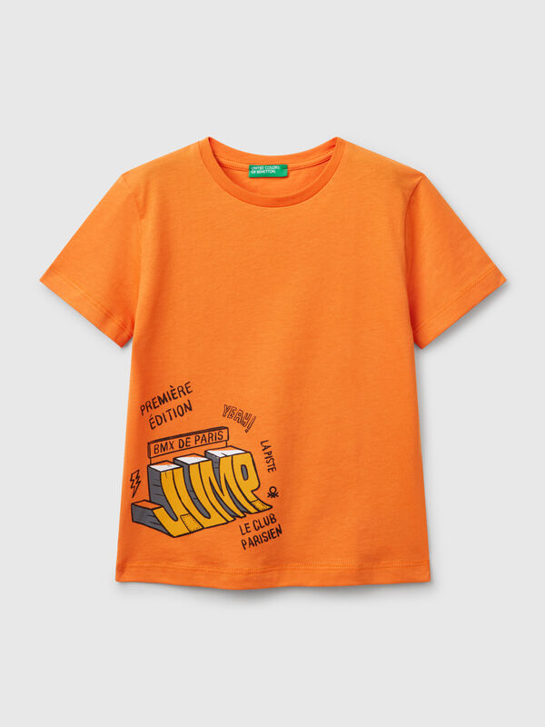 T-shirt in cotton with print Junior Boy