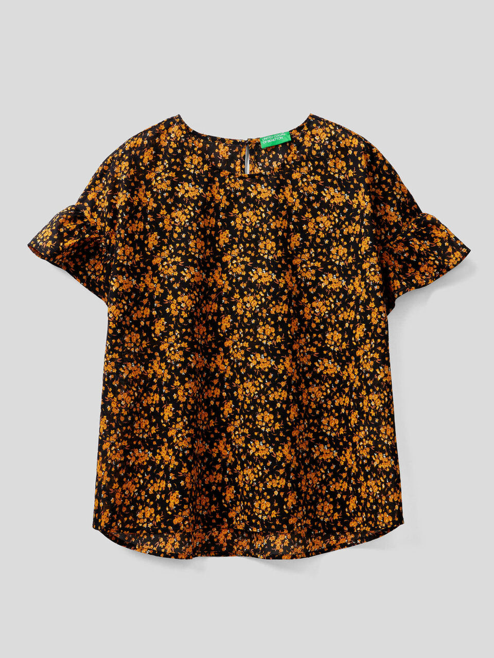 Blouse with frill sleeve image number 1
