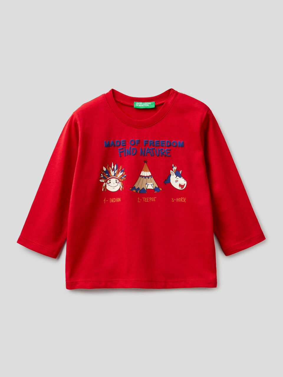 T-shirt in organic cotton with illustrations image number 1