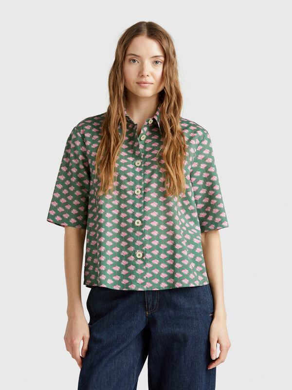 Patterned shirt in lightweight cotton Women