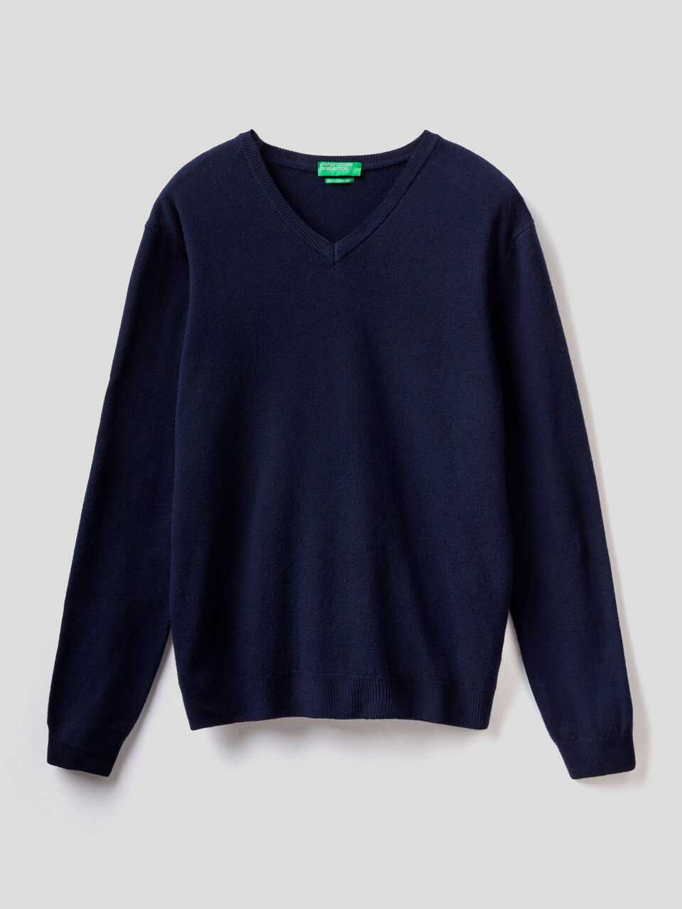 V-neck sweater in pure virgin wool image number 1