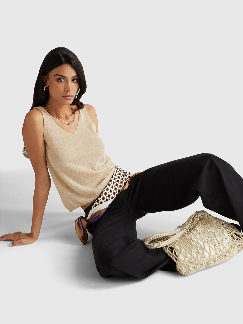 SQUARE SCARF Women image number null