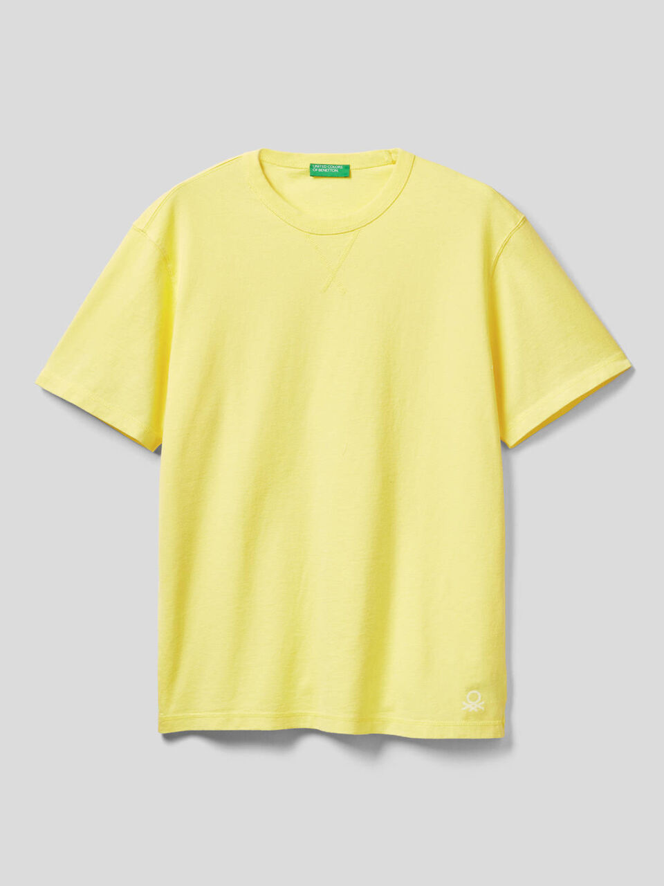 Crew neck t-shirt in pure cotton image number 1
