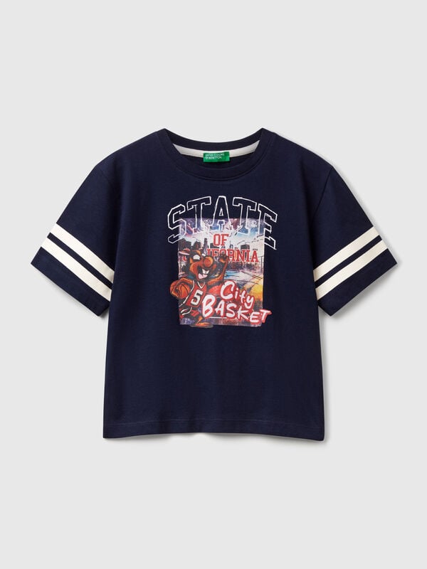 Oversized fit t-shirt with photographic print Junior Boy