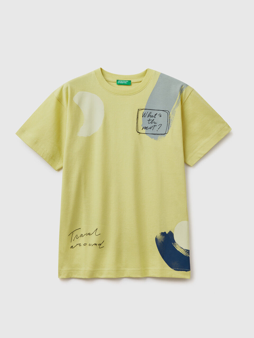 T-shirt with print and embroidery