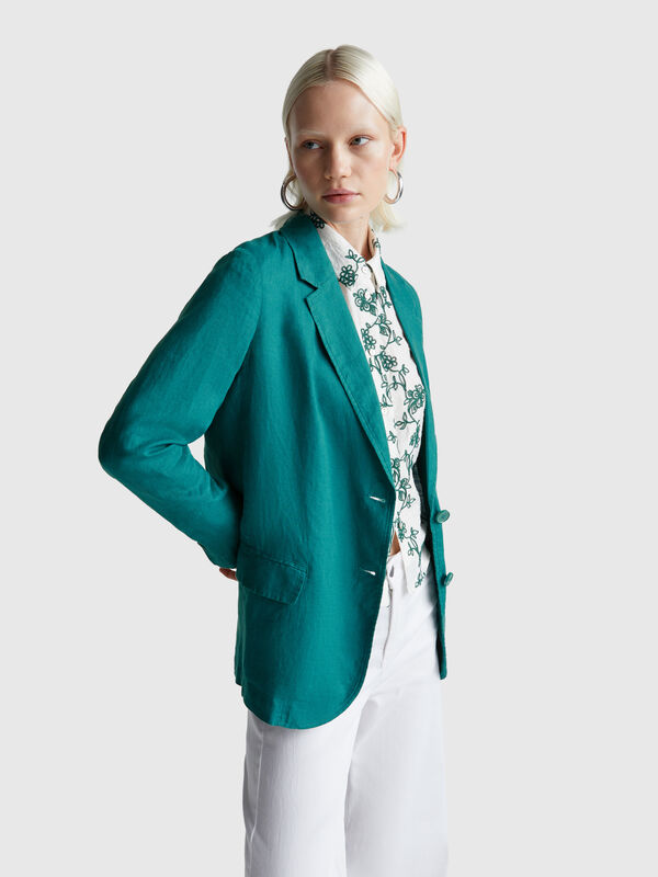 Blazer in pure linen Women