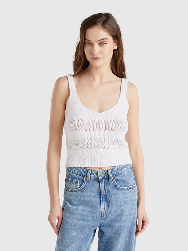 Tank top in 100% knit cotton Women