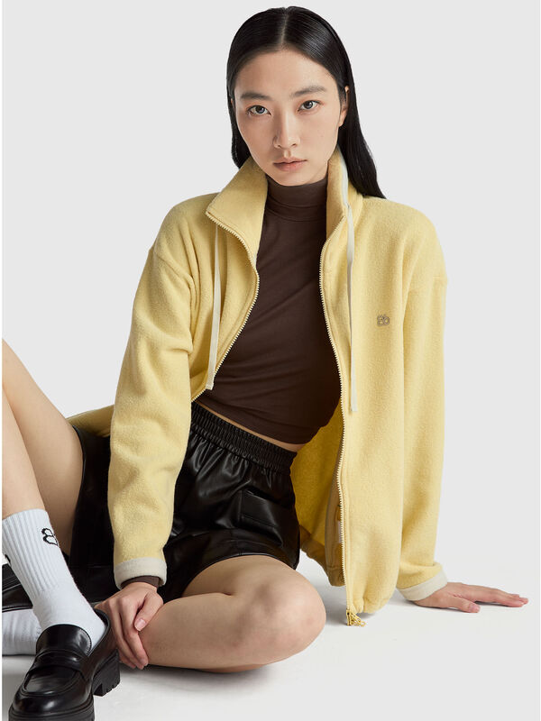 Sweatshirt with fleece zipper Women