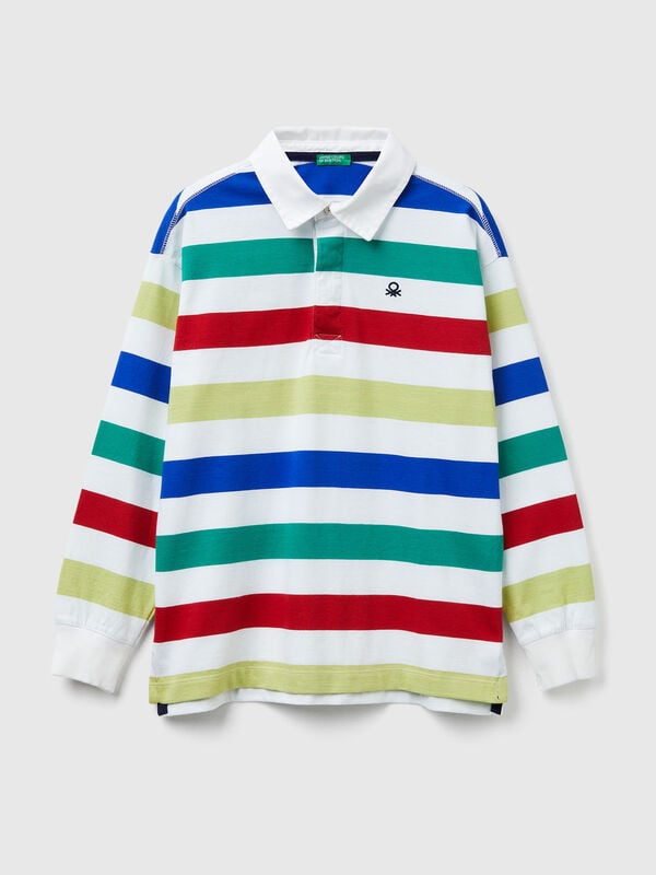 Striped cotton polo Junior Boy